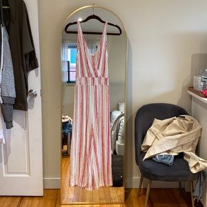 Red striped jumpsuit